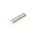 Wtyk THT, pin lutowniczy 1,0 x 1,0 mm, konstrukcja kątowa, 100% ochrona przed błędnym połączeniem, gwintowy uchwyt montażowy, raster 3,5 mm, 13-biegunowe jasnoszary