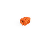 Gniazdo 1-przewodowe, CAGE CLAMP®, 1,5 mm2, raster 3,81 mm, 4-biegunowe 100% ochrona przed błędnym połączeniem, boczne zaczepy ryglujące, 1,50 mm2, pomarańczowy