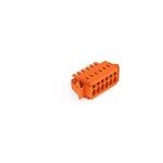 Gniazdo 1-przewodowe, CAGE CLAMP®, 1,5 mm2, raster 3,81 mm, 6-biegunowe 100% ochrona przed błędnym połączeniem, boczne zaczepy ryglujące, 1,50 mm2, pomarańczowy