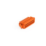Gniazdo 1-przewodowe, CAGE CLAMP®, 1,5 mm2, raster 3,81 mm, 8-biegunowe 100% ochrona przed błędnym połączeniem, boczne zaczepy ryglujące, 1,50 mm2, pomarańczowy
