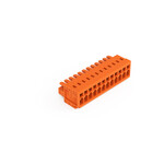 Gniazdo 1-przewodowe, CAGE CLAMP®, 1,5 mm2, raster 3,81 mm, 12-biegunowe 100% ochrona przed błędnym połączeniem, 1,50 mm2, pomarańczowy
