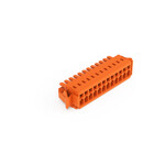 Gniazdo 1-przewodowe, CAGE CLAMP®, 1,5 mm2, raster 3,81 mm, 12-biegunowe 100% ochrona przed błędnym połączeniem, boczne zaczepy ryglujące, 1,50 mm2, pomarańczowy