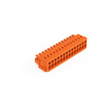 Gniazdo 1-przewodowe, CAGE CLAMP®, 1,5 mm2, raster 3,81 mm, 14-biegunowe 100% ochrona przed błędnym połączeniem, 1,50 mm2, pomarańczowy