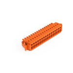 Gniazdo 1-przewodowe, CAGE CLAMP®, 1,5 mm2, raster 3,81 mm, 16-biegunowe 100% ochrona przed błędnym połączeniem, boczne zaczepy ryglujące, 1,50 mm2, pomarańczowy