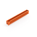 Wtyk THT, pin lutowniczy 1,0 x 1,0 mm, konstrukcja prosta, 100% ochrona przed błędnym połączeniem, raster 3,81 mm, 20-biegunowe pomarańczowy