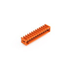Wtyk THT, pin lutowniczy 1,0 x 1,0 mm, konstrukcja kątowa, 100% ochrona przed błędnym połączeniem, raster 3,81 mm, 12-biegunowe pomarańczowy