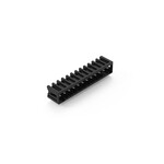 Wtyk THR, pin lutowniczy 1,0 x 1,0 mm, konstrukcja kątowa, 100% ochrona przed błędnym połączeniem, raster 3,81 mm, 12-biegunowe czarny