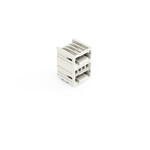 Wtyk THT 2-piętrowy, pin lutowniczy 1,0 x 1,0 mm, konstrukcja kątowa, 100% ochrona przed błędnym połączeniem, raster 3,5 mm, 8-biegunowe jasnoszary