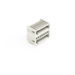 Wtyk THT 2-piętrowy, pin lutowniczy 1,0 x 1,0 mm, konstrukcja kątowa, 100% ochrona przed błędnym połączeniem, raster 3,5 mm, 14-biegunowe jasnoszary