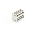 Wtyk THT 2-piętrowy, pin lutowniczy 1,0 x 1,0 mm, konstrukcja kątowa, 100% ochrona przed błędnym połączeniem, raster 3,5 mm, 16-biegunowe jasnoszary
