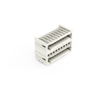 Wtyk THT 2-piętrowy, pin lutowniczy 1,0 x 1,0 mm, konstrukcja kątowa, 100% ochrona przed błędnym połączeniem, raster 3,5 mm, 18-biegunowe jasnoszary