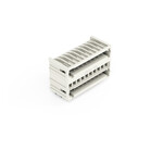 Wtyk THT 2-piętrowy, pin lutowniczy 1,0 x 1,0 mm, konstrukcja kątowa, 100% ochrona przed błędnym połączeniem, raster 3,5 mm, 20-biegunowe jasnoszary