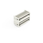Wtyk THT 2-piętrowy, pin lutowniczy 1,0 x 1,0 mm, konstrukcja kątowa, 100% ochrona przed błędnym połączeniem, raster 3,5 mm, 20-biegunowe jasnoszary