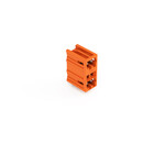 Wtyk THT 2-piętrowy, pin lutowniczy 1,0 x 1,0 mm, konstrukcja kątowa, 100% ochrona przed błędnym połączeniem, raster 3,81 mm, 4-biegunowe pomarańczowy