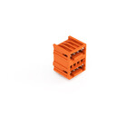 Wtyk THT 2-piętrowy, pin lutowniczy 1,0 x 1,0 mm, konstrukcja kątowa, 100% ochrona przed błędnym połączeniem, raster 3,81 mm, 8-biegunowe pomarańczowy
