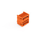 Wtyk THT 2-piętrowy, pin lutowniczy 1,0 x 1,0 mm, konstrukcja kątowa, 100% ochrona przed błędnym połączeniem, raster 3,81 mm, 10-biegunowe pomarańczowy
