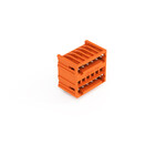 Wtyk THT 2-piętrowy, pin lutowniczy 1,0 x 1,0 mm, konstrukcja kątowa, 100% ochrona przed błędnym połączeniem, raster 3,81 mm, 12-biegunowe pomarańczowy