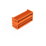 Wtyk THT 2-piętrowy, pin lutowniczy 1,0 x 1,0 mm, konstrukcja kątowa, 100% ochrona przed błędnym połączeniem, raster 3,81 mm, 24-biegunowe pomarańczowy