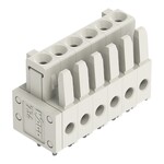 Gniazdo THT, konstrukcja prosta, raster 3,5 mm, 3-biegunowe 100% ochrona przed błędnym połączeniem, pin lutowniczy 0,9 x 0,9 mm, jasnoszary