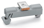 Szyna z przewodzącą stopką, równoległa do szyny montażowej, długość 15 mm, Cu 10 mm x 3 mm, do obejmy zaciskowej do ekranu z serii 790-108, szary