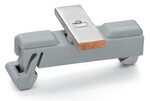 Szyna z przewodzącą stopką, równoległa do szyny montażowej, długość 25 mm, Cu 10 mm x 3 mm, do obejmy zaciskowej do ekranu z serii 790-108, 790-116 i złączek do ekranu 791-111, 791-117, szary