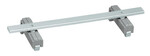 Szyna z 2 przewodzącymi stopkami, równoległa do szyny montażowej, długość 125 mm, Cu 10 mm x 3 mm, szary