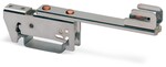 Wspornik szyny zbiorczej, do szyn zbiorczych Cu 10 mm x 3 mm, jednostronny prosty, do montażu zatrzaskowego na TS 35, srebrny