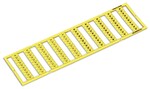 Mata oznacznikowa WMB, jako karta, z nadrukiem, k/l (je 50x), z możliwością rozciągnięcia z 5 mm do 5,2 mm, nadruk poziomo, do montażu zatrzaskowego, żółty