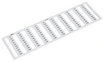 Mata oznacznikowa WMB, jako karta, z nadrukiem, F1, ..., F10 (10x), z możliwością rozciągnięcia z 5 mm do 5,2 mm, nadruk pionowo, do montażu zatrzaskowego, biały