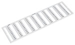 Mata oznacznikowa WMB, jako karta, z nadrukiem, F1, ..., F10 (10x), z możliwością rozciągnięcia z 5 mm do 5,2 mm, nadruk pionowo, do montażu zatrzaskowego, biały