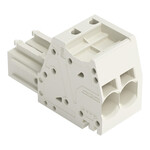 Gniazdo 1-przewodowe, Push-in CAGE CLAMP®, 10 mm2, raster 7,62 mm, 2-biegunowe 100% ochrona przed błędnym połączeniem, 10,00 mm2, jasnoszary