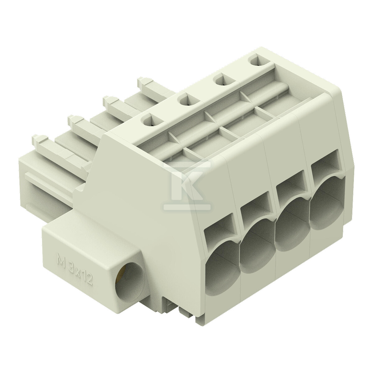 Gniazdo 1-przewodowe, Push-in CAGE - 831-3104/107-000