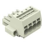 Gniazdo 1-przewodowe, Push-in CAGE CLAMP®, 10 mm2, raster 7,62 mm, 4-biegunowe 100% ochrona przed błędnym połączeniem, śrubowy uchwyt montażowy, 10,00 mm2, jasnoszary