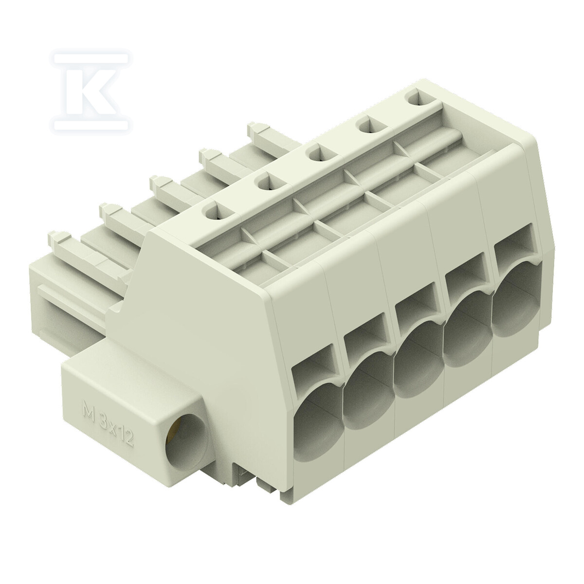 Gniazdo 1-przewodowe, Push-in CAGE - 831-3105/107-000