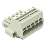 Gniazdo 1-przewodowe, Push-in CAGE CLAMP®, 10 mm2, raster 7,62 mm, 5-biegunowe 100% ochrona przed błędnym połączeniem, śrubowy uchwyt montażowy, 10,00 mm2, jasnoszary