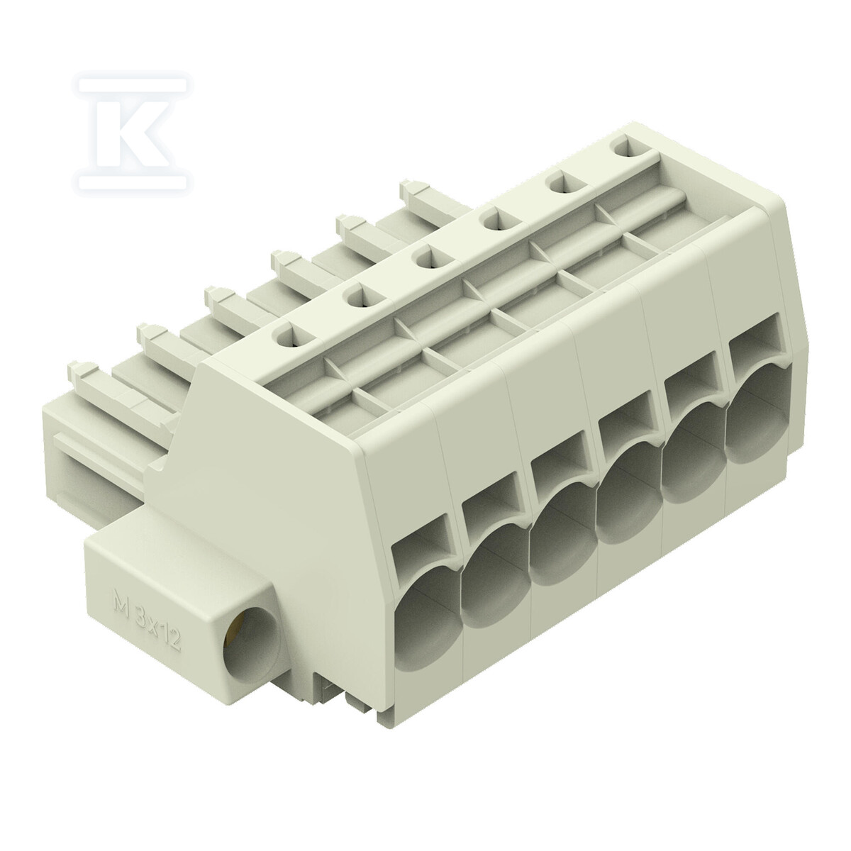 Gniazdo 1-przewodowe, Push-in CAGE - 831-3106/107-000