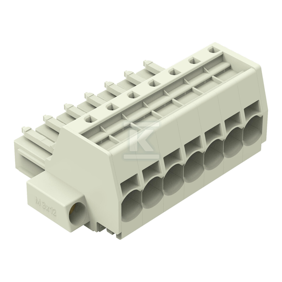 Gniazdo 1-przewodowe, Push-in CAGE - 831-3107/107-000