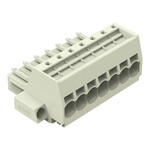Gniazdo 1-przewodowe, Push-in CAGE CLAMP®, 10 mm2, raster 7,62 mm, 7-biegunowe 100% ochrona przed błędnym połączeniem, śrubowy uchwyt montażowy, 10,00 mm2, jasnoszary