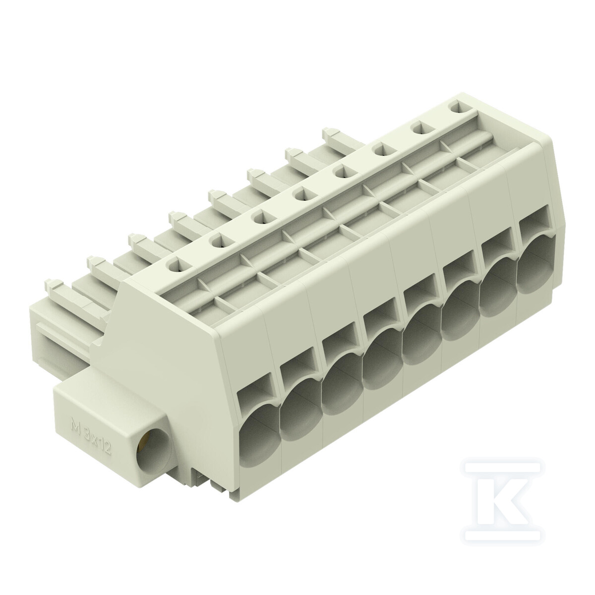 Gniazdo 1-przewodowe, Push-in CAGE - 831-3108/107-000
