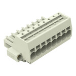 Gniazdo 1-przewodowe, Push-in CAGE CLAMP®, 10 mm2, raster 7,62 mm, 8-biegunowe 100% ochrona przed błędnym połączeniem, śrubowy uchwyt montażowy, 10,00 mm2, jasnoszary