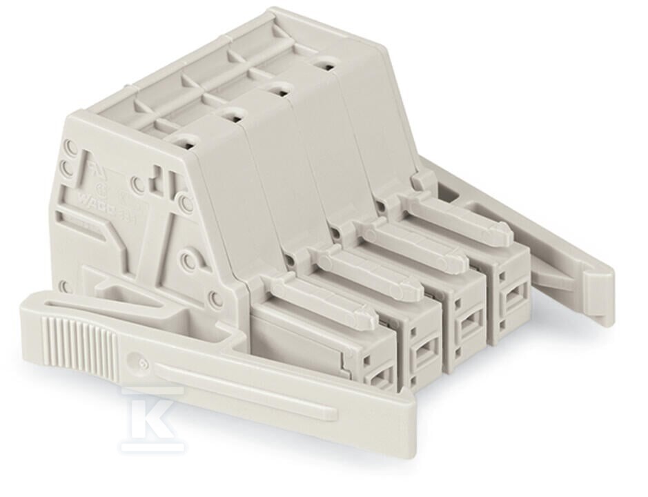 Gniazdo 1-przewodowe, Push-in CAGE - 831-3109/037-000