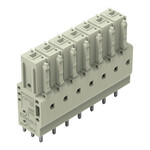 Gniazdo THT, konstrukcja prosta, raster 7,62 mm, 7-biegunowe 100% ochrona przed błędnym połączeniem, pin lutowniczy 1,0 x 1,2 mm, jasnoszary