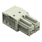 Gniazdo THT, konstrukcja kątowa, raster 7,62 mm, 2-biegunowe 100% ochrona przed błędnym połączeniem, pin lutowniczy 1,0 x 1,2 mm, jasnoszary
