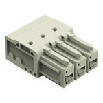 Gniazdo THT, konstrukcja kątowa, raster 7,62 mm, 3-biegunowe 100% ochrona przed błędnym połączeniem, pin lutowniczy 1,0 x 1,2 mm, jasnoszary