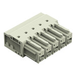 Gniazdo THT, konstrukcja kątowa, raster 7,62 mm, 5-biegunowe 100% ochrona przed błędnym połączeniem, pin lutowniczy 1,0 x 1,2 mm, jasnoszary
