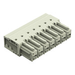 Gniazdo THT, konstrukcja kątowa, raster 7,62 mm, 7-biegunowe 100% ochrona przed błędnym połączeniem, pin lutowniczy 1,0 x 1,2 mm, jasnoszary