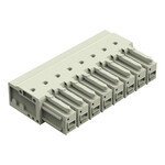 Gniazdo THT, konstrukcja kątowa, raster 7,62 mm, 8-biegunowe 100% ochrona przed błędnym połączeniem, pin lutowniczy 1,0 x 1,2 mm, jasnoszary