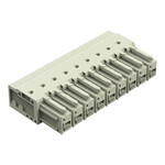 Gniazdo THT, konstrukcja kątowa, raster 7,62 mm, 9-biegunowe 100% ochrona przed błędnym połączeniem, pin lutowniczy 1,0 x 1,2 mm, jasnoszary