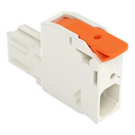 Gniazdo 1-przewodowe, dźwignia, Push-in CAGE CLAMP®, 16 mm2, raster 10,16 mm, 1-biegunowe 100% ochrona przed błędnym połączeniem, zestyki posrebrzane, 16,00 mm2, jasnoszary