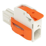 Gniazdo 1-przewodowe, dźwignia, Push-in CAGE CLAMP®, 16 mm2, raster 10,16 mm, 1-biegunowe 100% ochrona przed błędnym połączeniem, boczne zaczepy ryglujące, zestyki posrebrzane, 16,00 mm2, jasnoszary